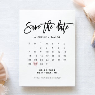 Calendar Save the Date Card