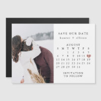 Calendar Save the Date | Photo Magnet
