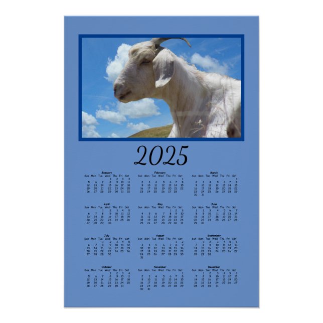 Calendar - Sheep on Hill Poster (Front)