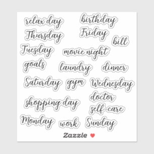 Calendar Sticker for Planners   Stationary