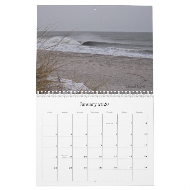Calendar, Surf Fire Island Calendar (Jan 2026)