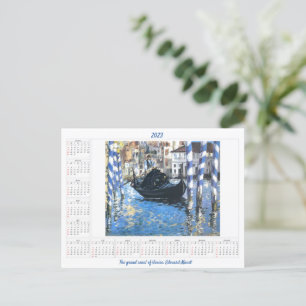 Calendar The grand canal of Venice  Edouard Manet  Postcard