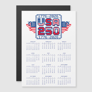 Calendar USA 250 – 1776 to 2026 Pixel Art