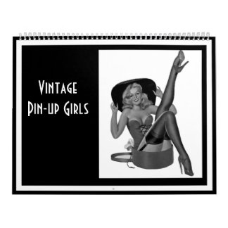 Calendar Vintage Pin-up Girls 14 Images Feb-Jan