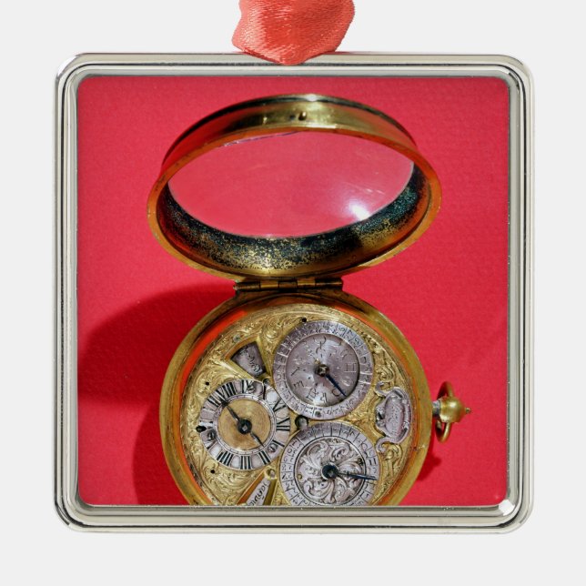 Calendar watch, c.1690 metal ornament (Front)
