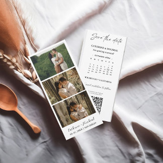 Calendar Wedding Photo booth strip frame Save T The Date