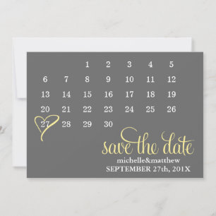 Calendar Wedding Save the Date