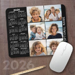 Calendar with 6 Photo Collage Mouse Pad<br><div class="desc">A calendar printed on a mousepad combines practicality with convenience, transforming a workspace essential into a time-management tool. This innovative design features a full-year or monthly calendar layout integrated into the mousepad’s surface, allowing users to track dates without cluttering their desk with an additional calendar. Made from durable, smooth materials,...</div>