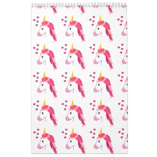 Calendar with a unicorn for a girl