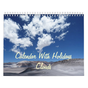 Calendar With Holidays - Clouds