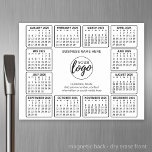 Calendar with logo Contact Information Magnet Magnetic Dry Erase Sheet<br><div class="desc">Add a logo with a 2024 calendar and room to add a few lines of text. The calendar surrounds your business branding. A fun item for the New Year to use as a company giveaway. You can change colours in the advanced design area. A very useful item for school or...</div>