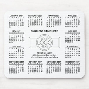 Calendar with logo Contact Information Magnet Mouse Pad