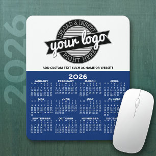 Calendar with Logo - Year View Vertical Mouse Pad