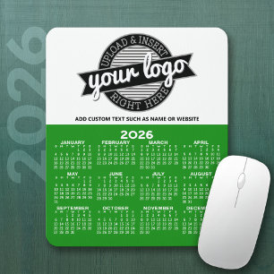 Calendar with Logo - Year View Vertical Mouse Pad