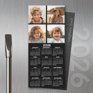 Calendar with Photo Collage Fridge Magnet