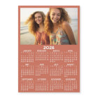 Calendar with Photo Full Year View Modern Magnet