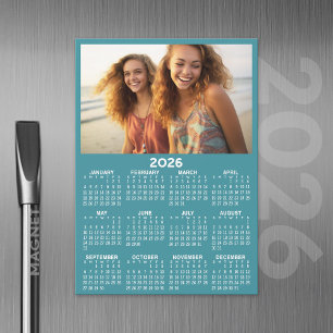 Calendar with Photo Full Year View Modern Magnet