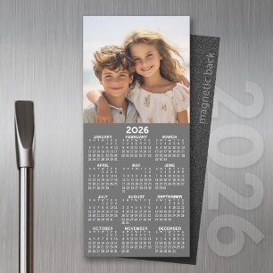 Calendar with Photo Full Year View Modern Minimal