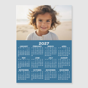 Calendar with Photo - Year View Magnetic Card