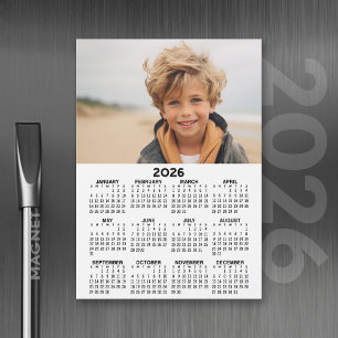 Calendar with Photo - Year View Magnetic Card