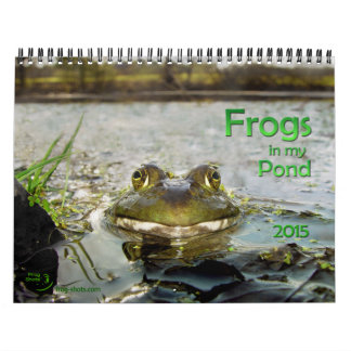 Calendar with pond frogs