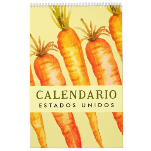 Calendario Naturaleza Spanish Language USA 2025 Calendar