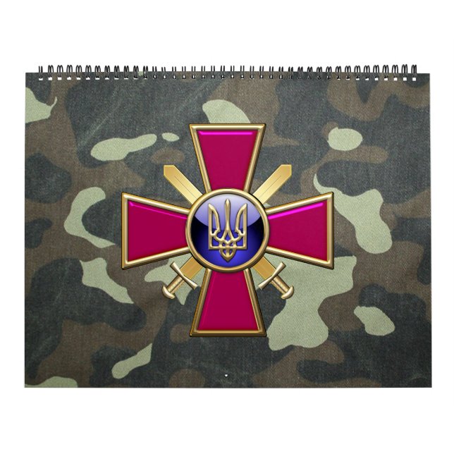 Calendrier [100] Emblème des forces terrestres ukrainiennes (Protection)