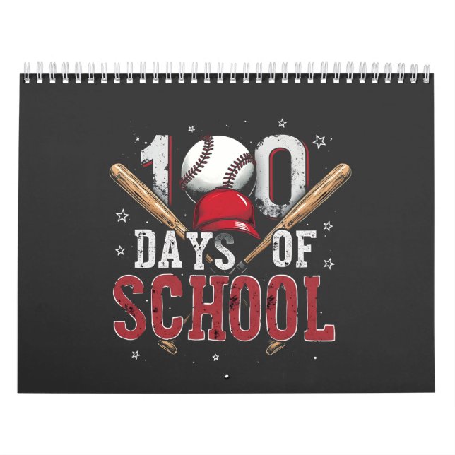 Calendrier 100 Jours de baseball scolaire Amateurs de sport (Protection)