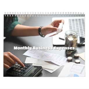 Calendrier 12 Feuilles de dépenses d'entreprise mensuelles