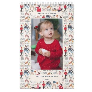 Calendrier 12 Jours de Noël ecru Photo