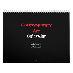 Calendrier 12 mois d'art contemporain abstrait