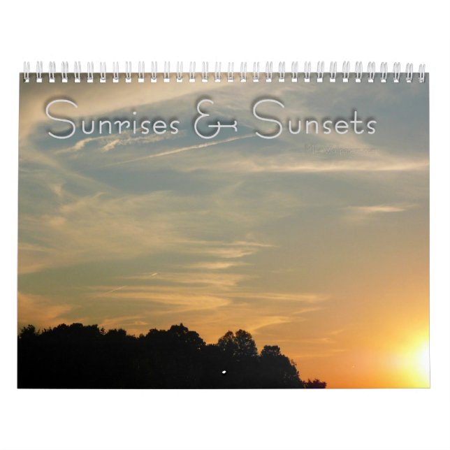 Calendrier 12 Mois de lever et coucher de soleil, 2e édition (Protection)