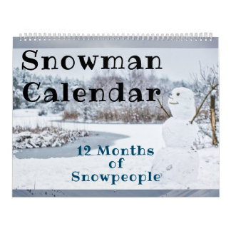 Calendrier 12 Mois de Snowmen Snowpeople Collection Snowman