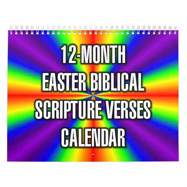 Calendrier 12-Month Easter Biblical Scripture Verses (Protection)