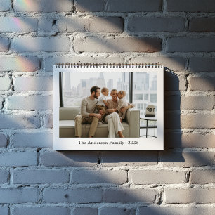 Calendrier 12 Photos de Famille Personnalisées par Mois
