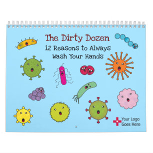 Calendrier 12 Raisons de se laver les mains comprend COVID