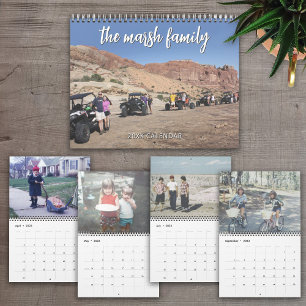 Calendrier 14 Photos Couverture Complète - Une Photo Par Mois