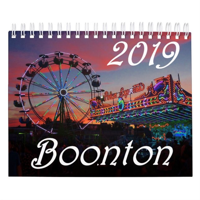 Calendrier 15-Month du New Jersey 2019 de Boonton (Protection)