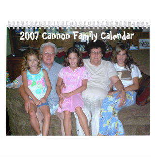 Calendrier 2007 de famille de canon