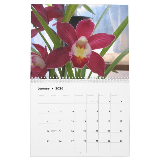 Calendrier 2008 par an des orchidées (Jan 2026)