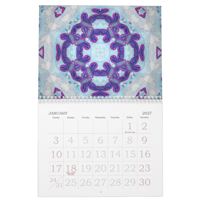 Calendrier 2009 de kaléidoscope (Jan 2027)