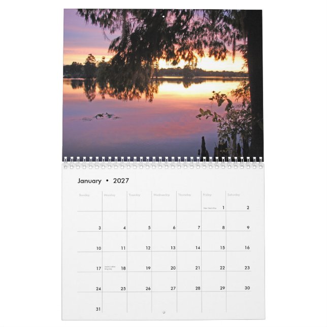 Calendrier 2009 de nature de la Floride (Jan 2027)