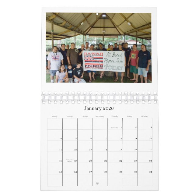 Calendrier 2009 de pigeon (Jan 2026)