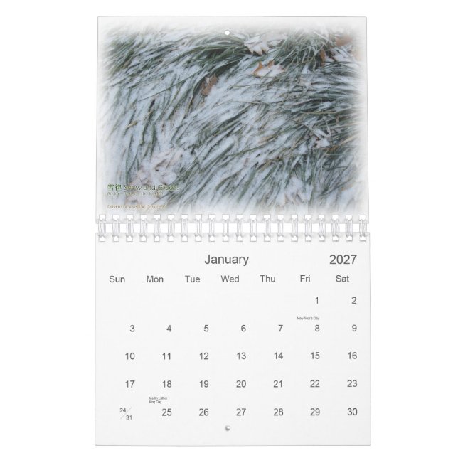 Calendrier 2009. Harmonie (Jan 2027)