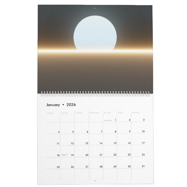 Calendrier 2010 d'horizons de zen (Jan 2026)