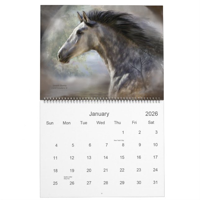 Calendrier 2011 d'art de chevaux (Jan 2026)