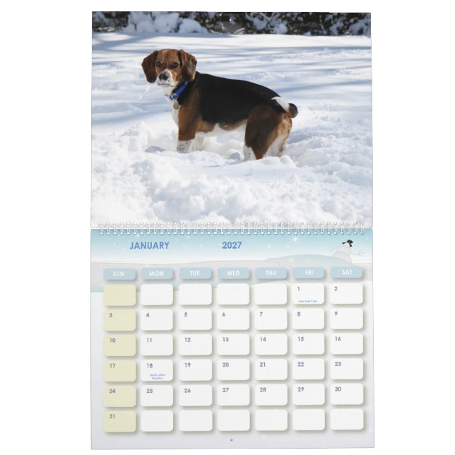 Calendrier 2011 de beagle (Jan 2027)