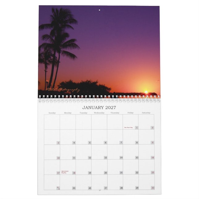 Calendrier 2011 de coucher du soleil (Jan 2027)