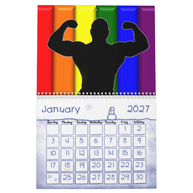 Calendrier 2011 de gay pride (Jan 2027)