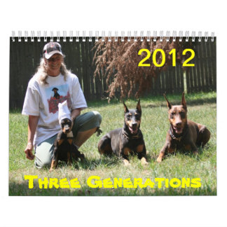 Calendrier 2012 de dobermann encore